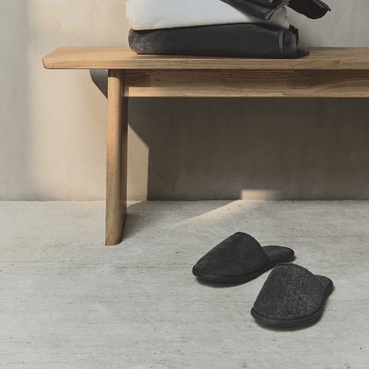 Turkish Cotton Bath Slippers - Elevated Luxury - Desktop (Key Elements)