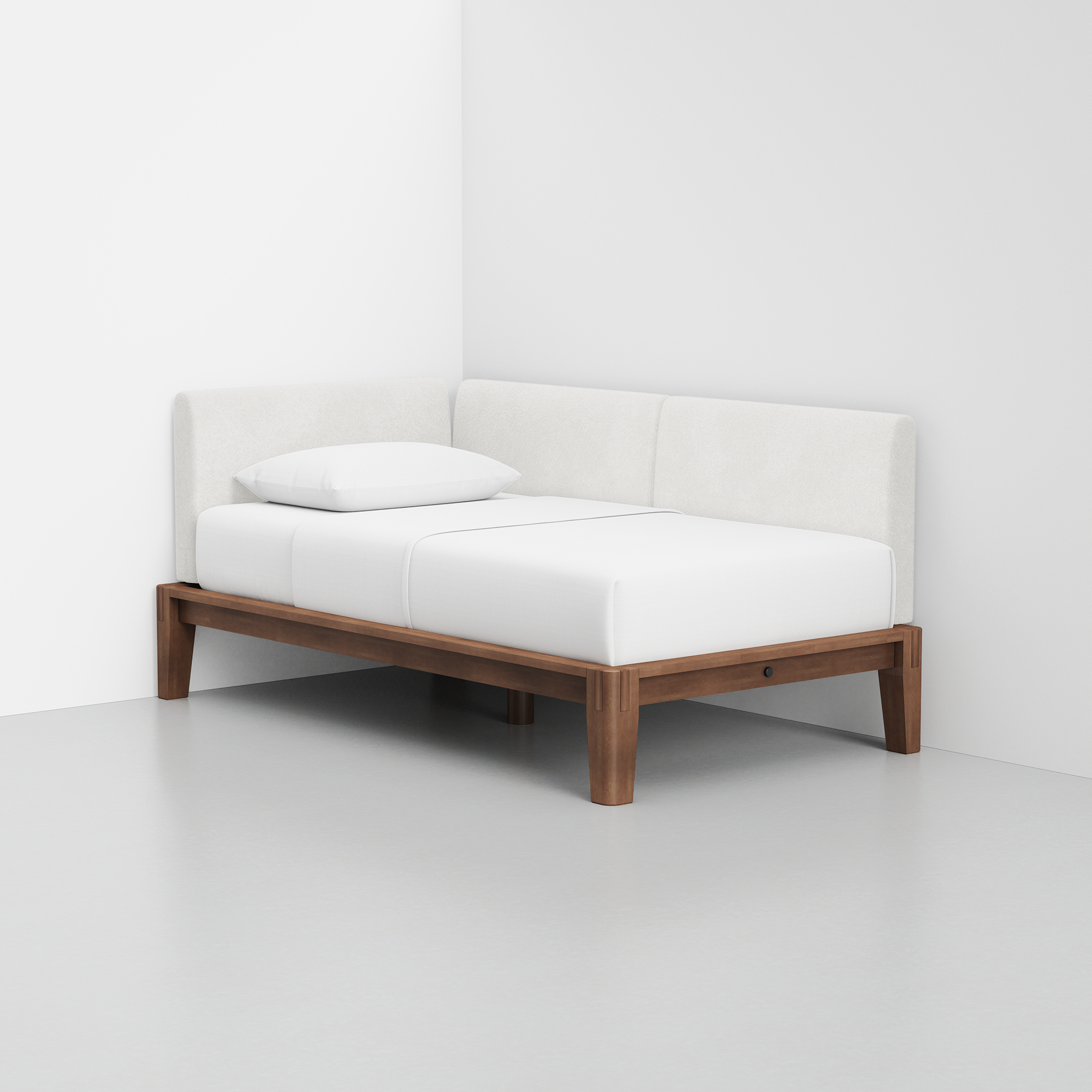 PDP Image: The Daybed (Walnut / Ivory) - Rendering - Front