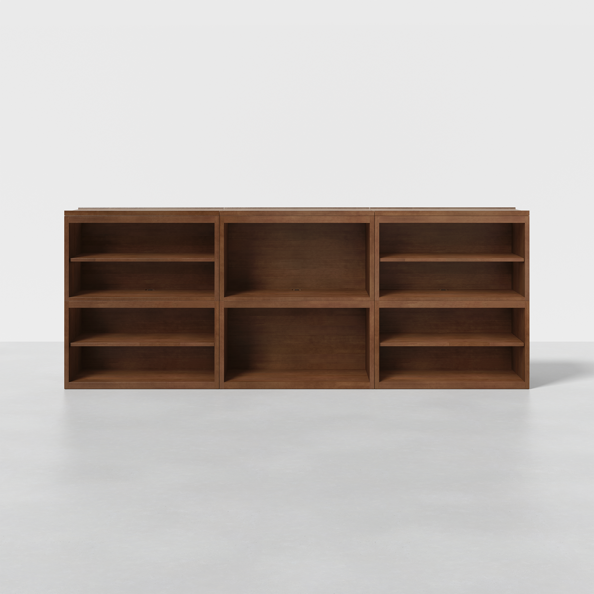 Open Storage (Walnut / 4x3) - Render - No shelf