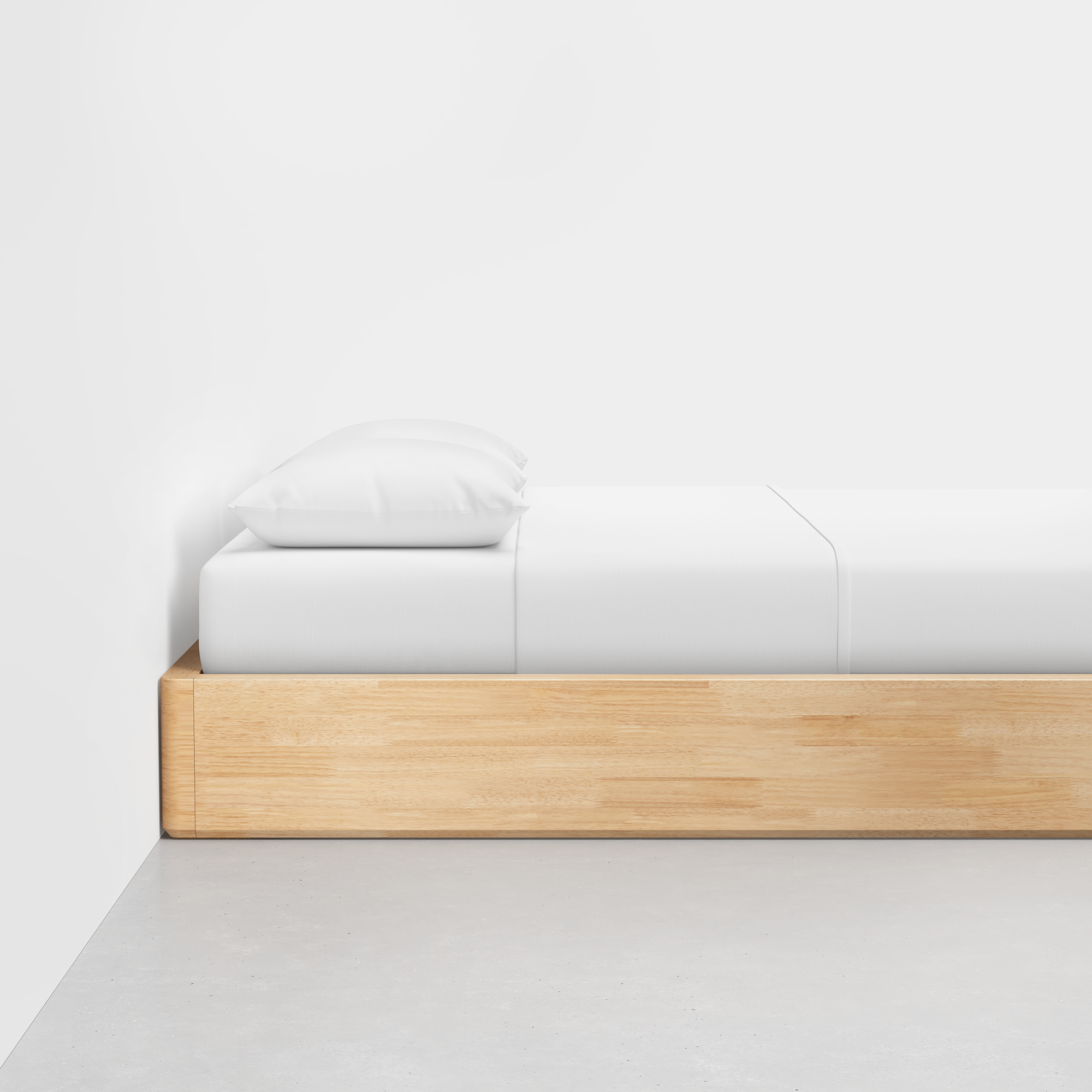 Essential Bed (Natural / Frame) - Side