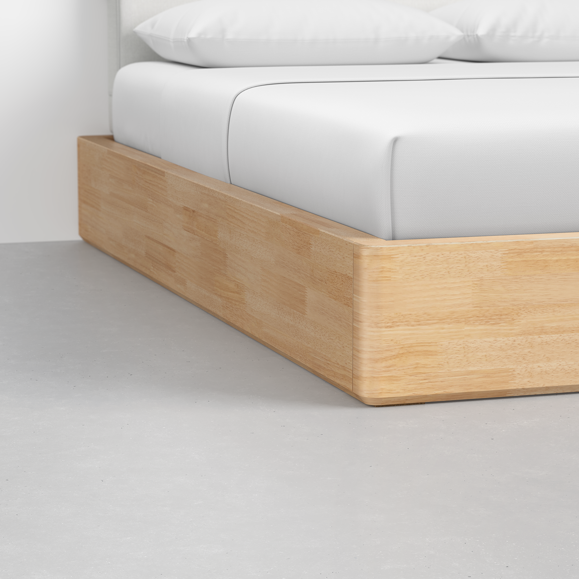 Essential Bed (Natural / Light Linen) - Joint Detail