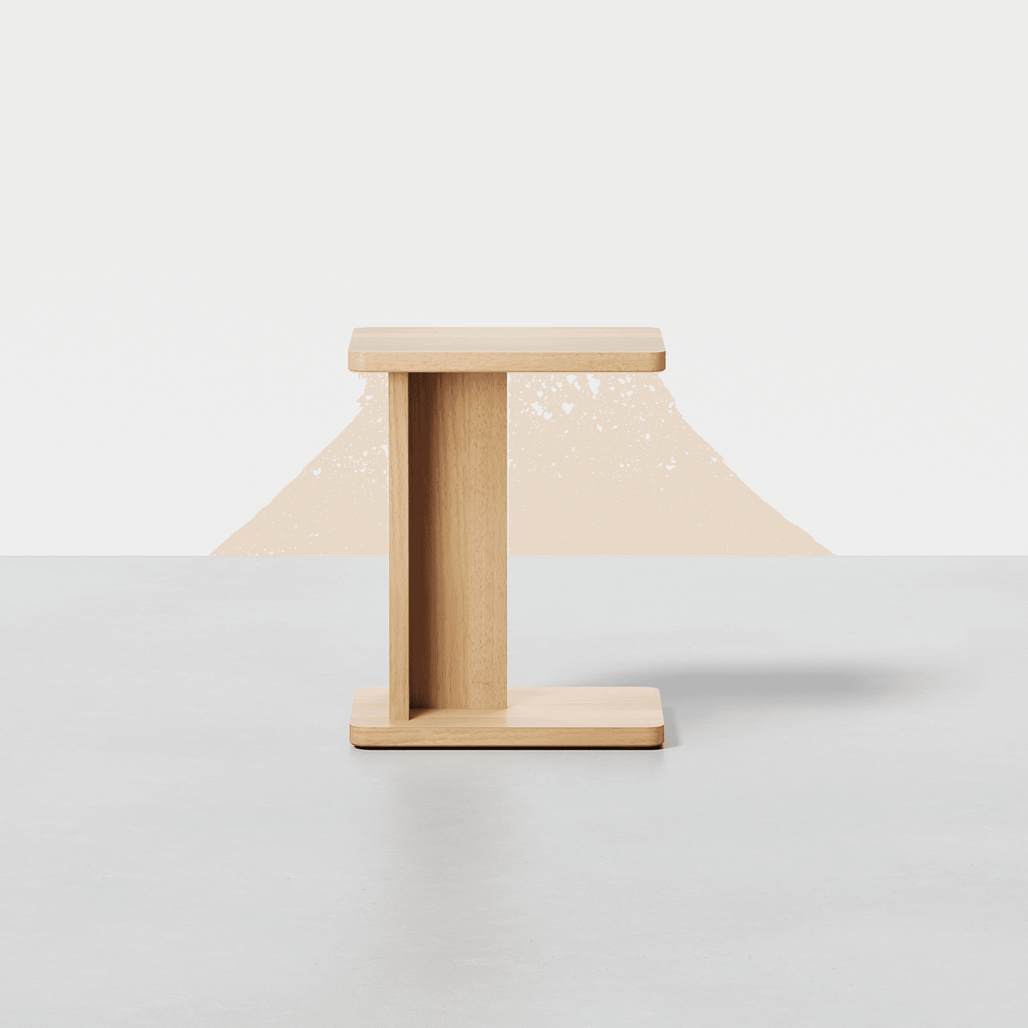 C Side Table (Natural) - Render - Front