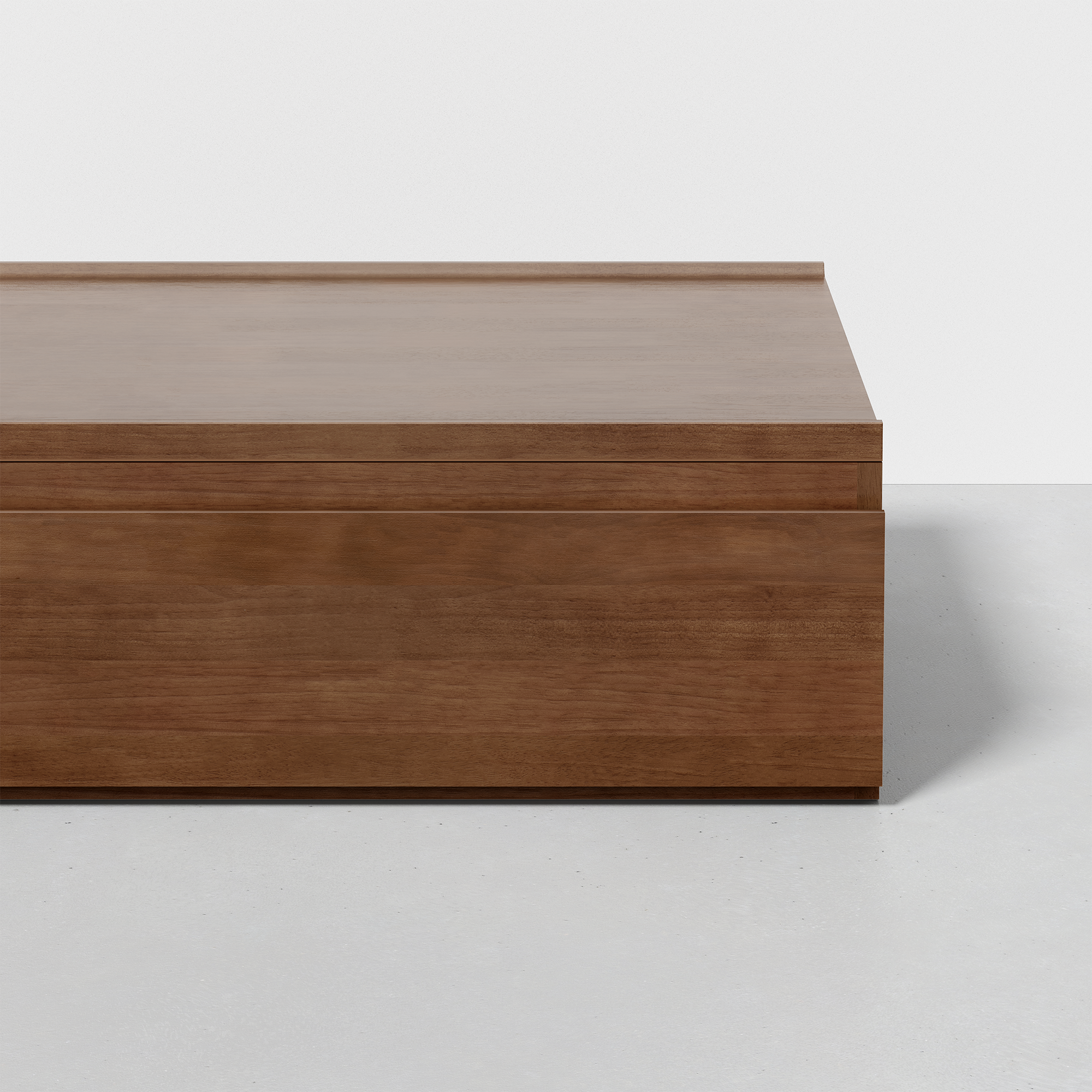 One-Drawer Nightstand (Walnut) - Corner Detail