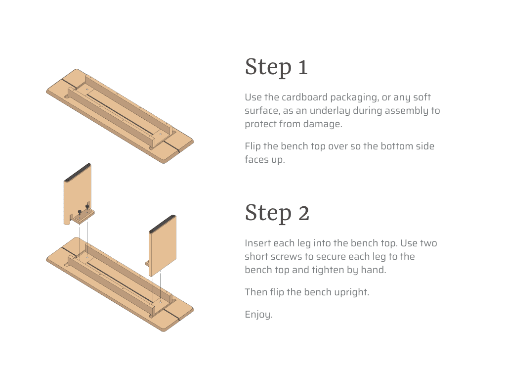 Assembly - Pillar Bench (Step 1 and 2) - Desktop