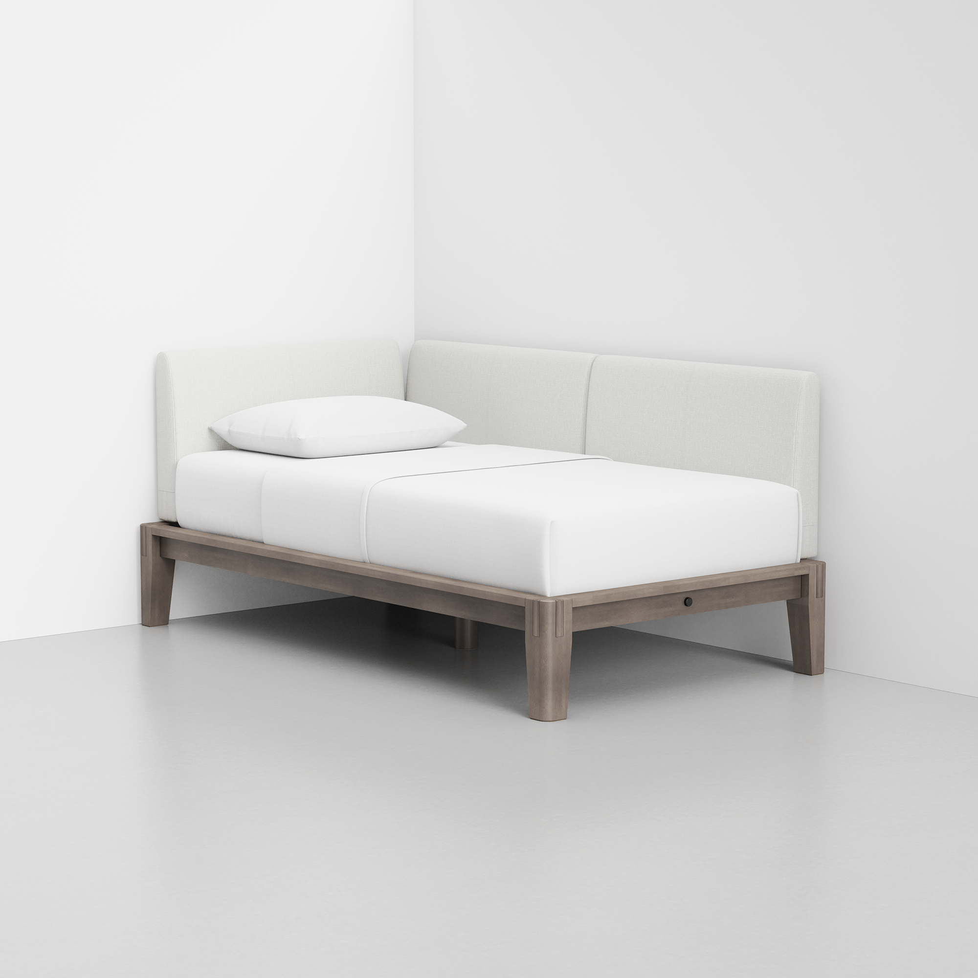 PDP Image: The Daybed (Grey / Light Linen) - Rendering - Front