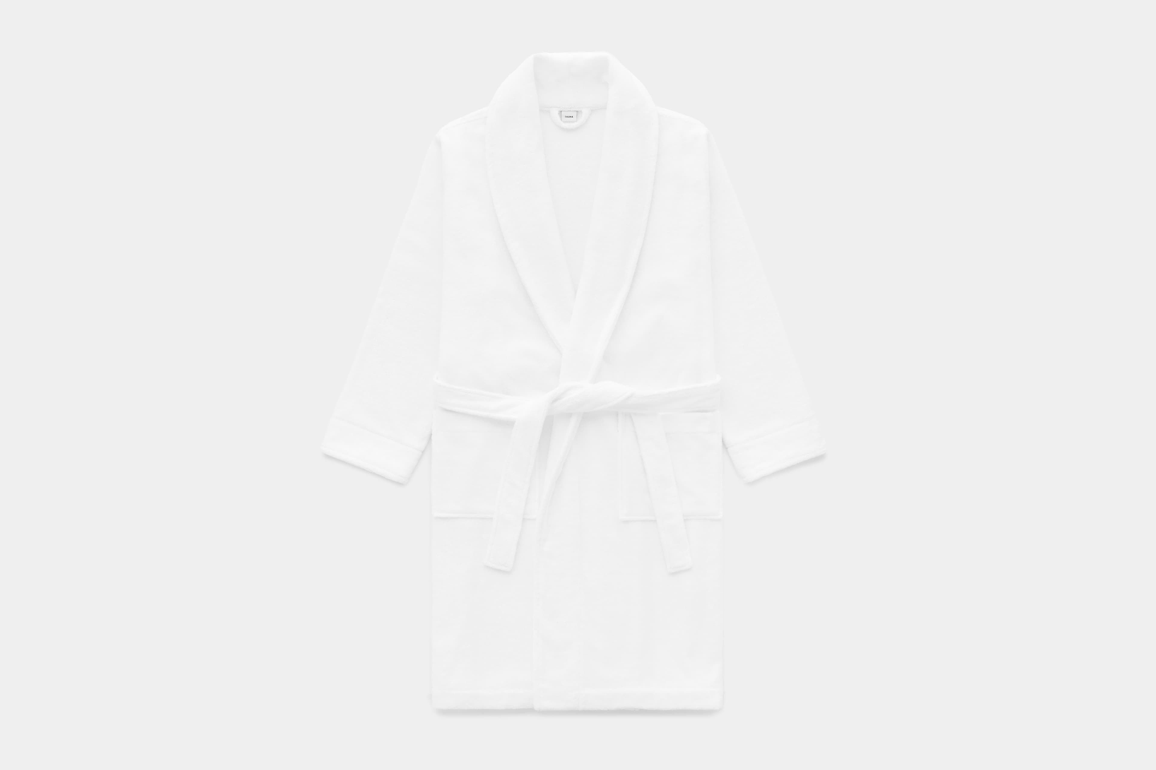 Turkish Cotton Bath Robe (White) - Front