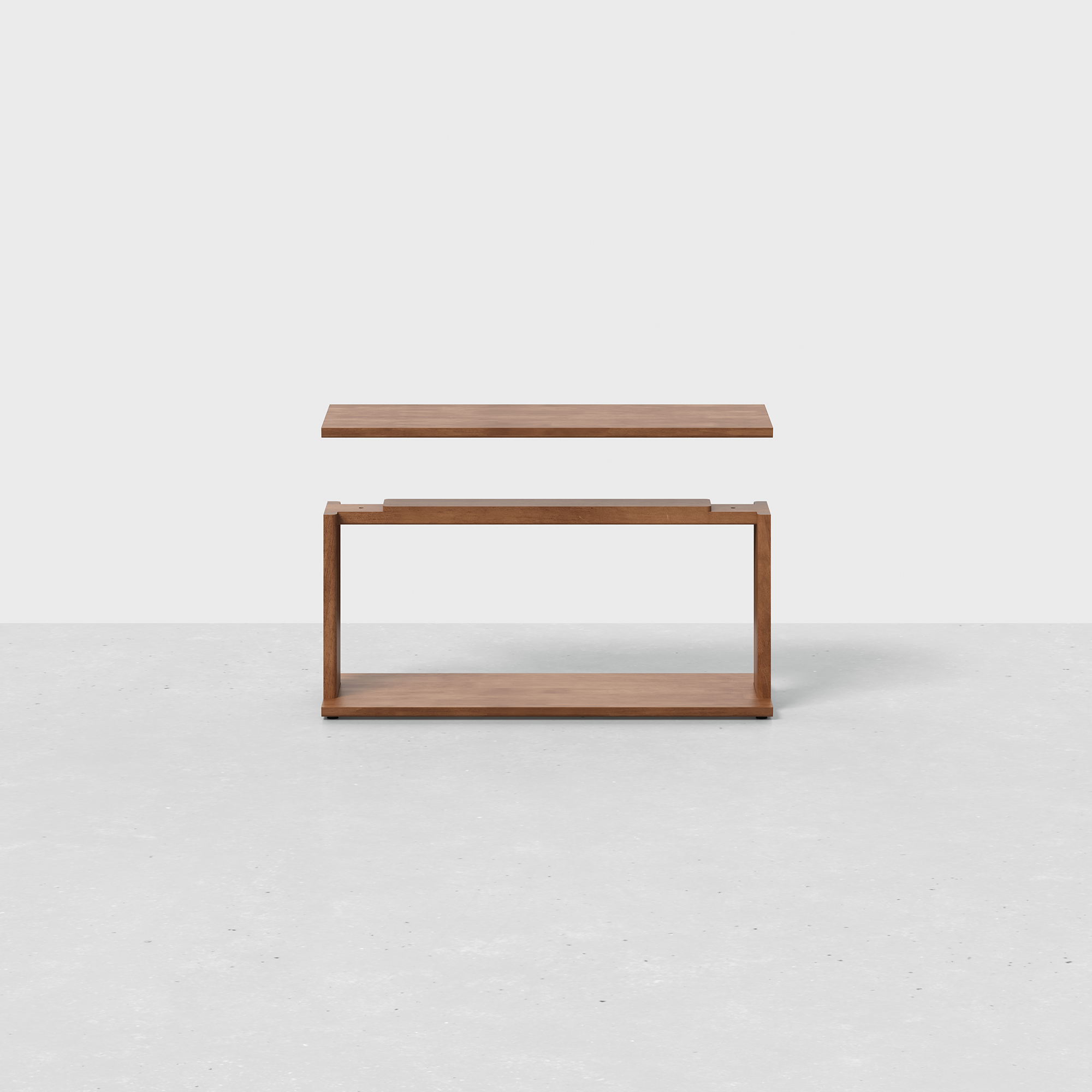 The Shelf (Walnut / Base Shelf) - Render - Front