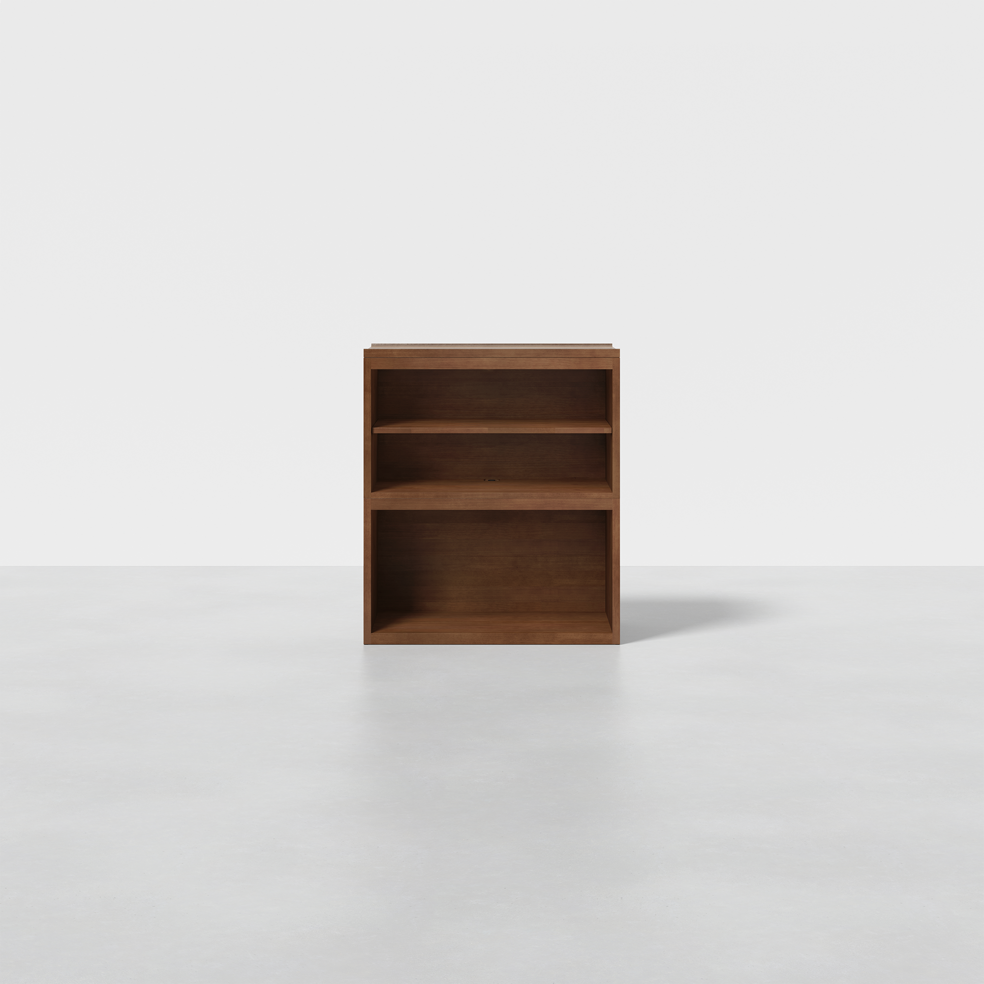 Open Storage (Walnut / 4x1) - Render - No shelf