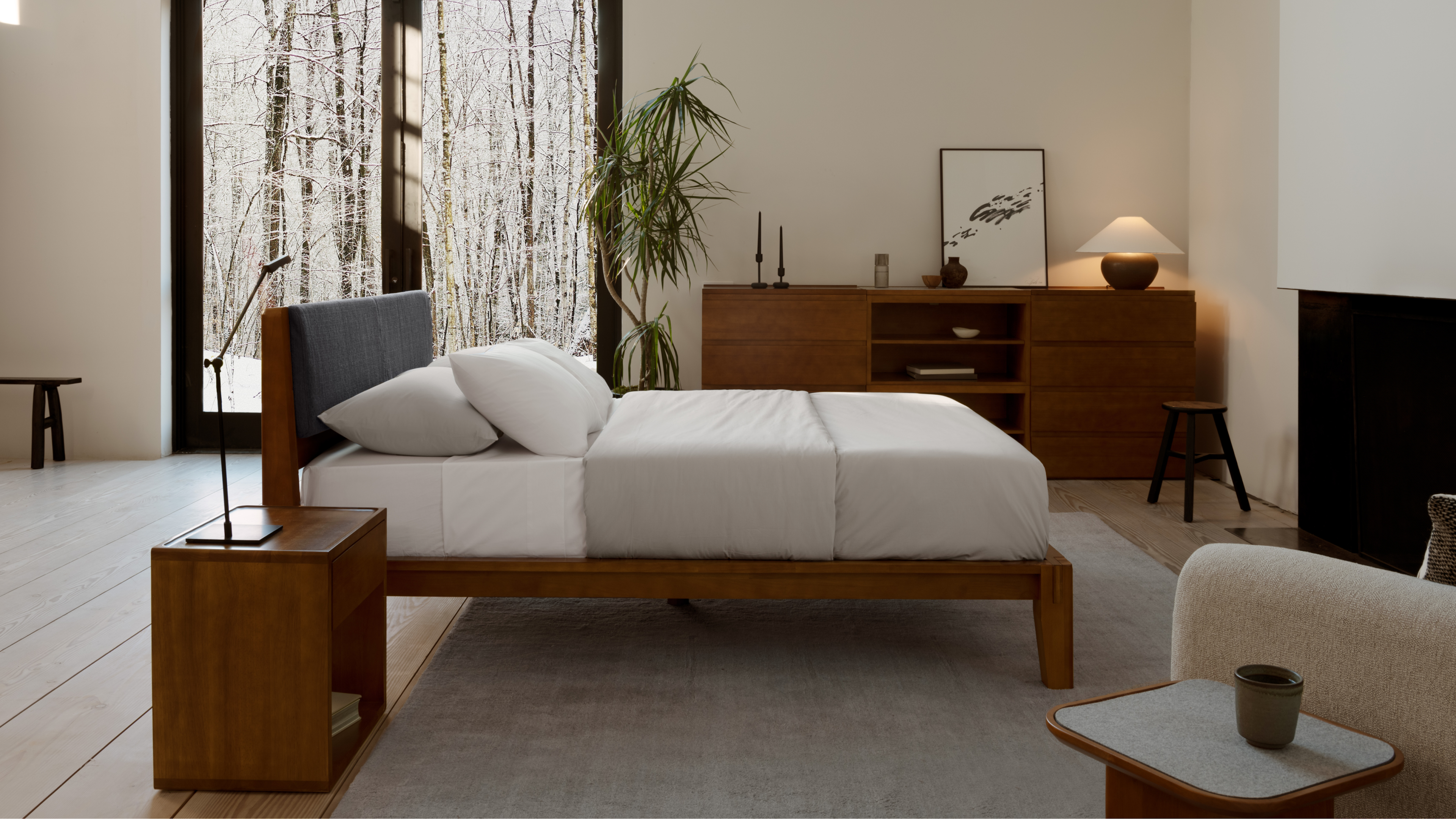 Beds LP: Look Book (The Bed + HB Cushion, in Walnut) - Desktop