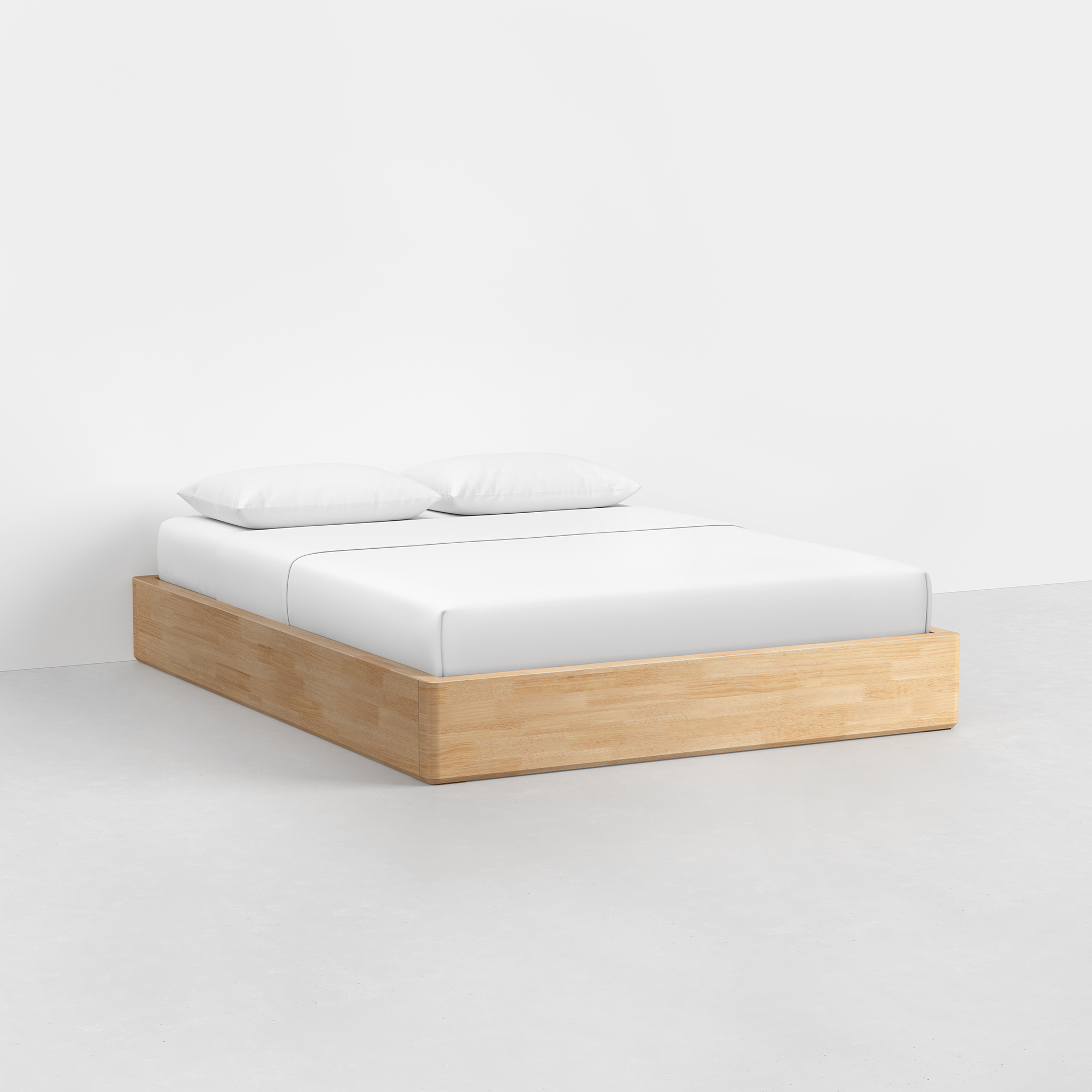 Essential Bed (Natural / Frame) - Angled