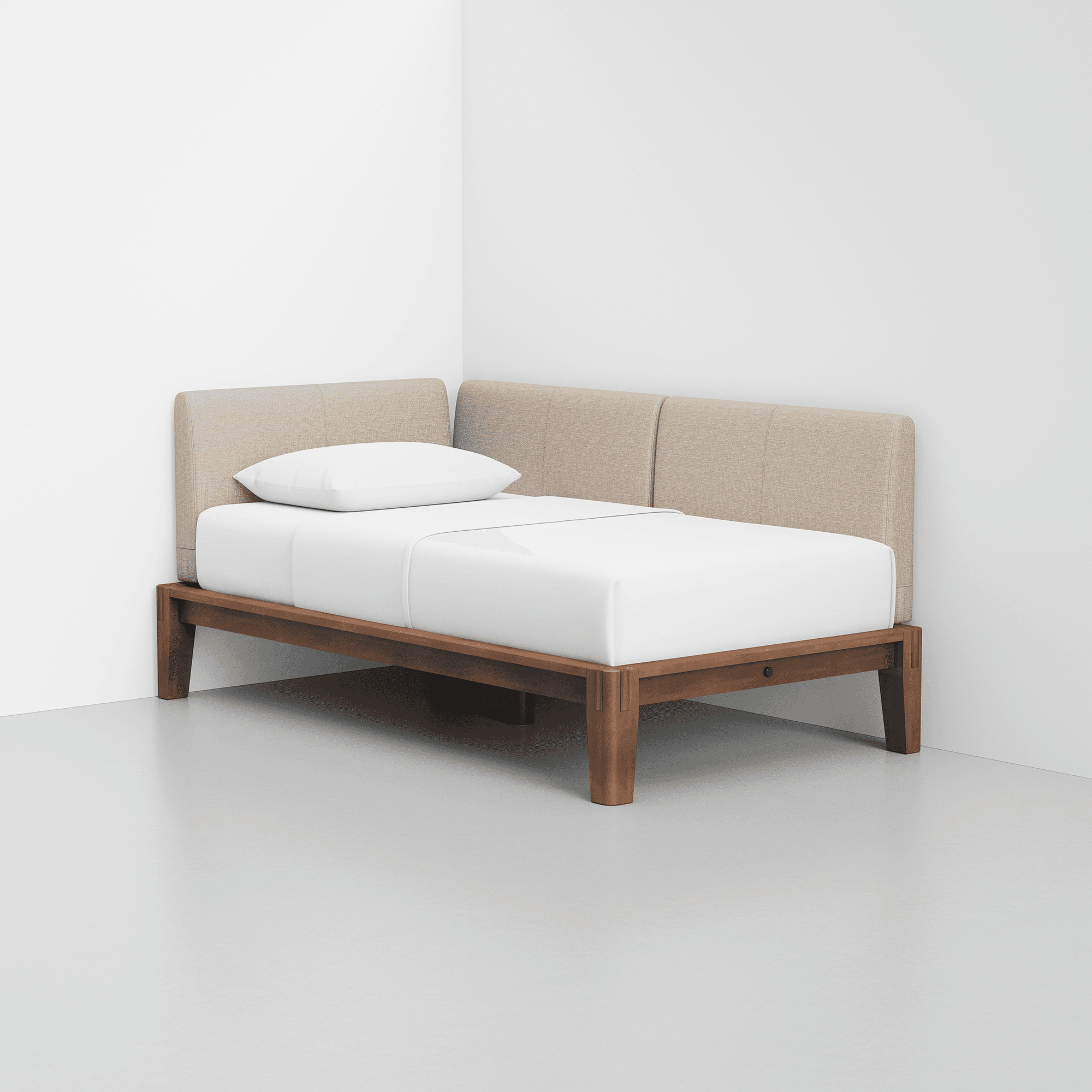 PDP Image: The Daybed (Walnut / Dune) - Rendering - Front