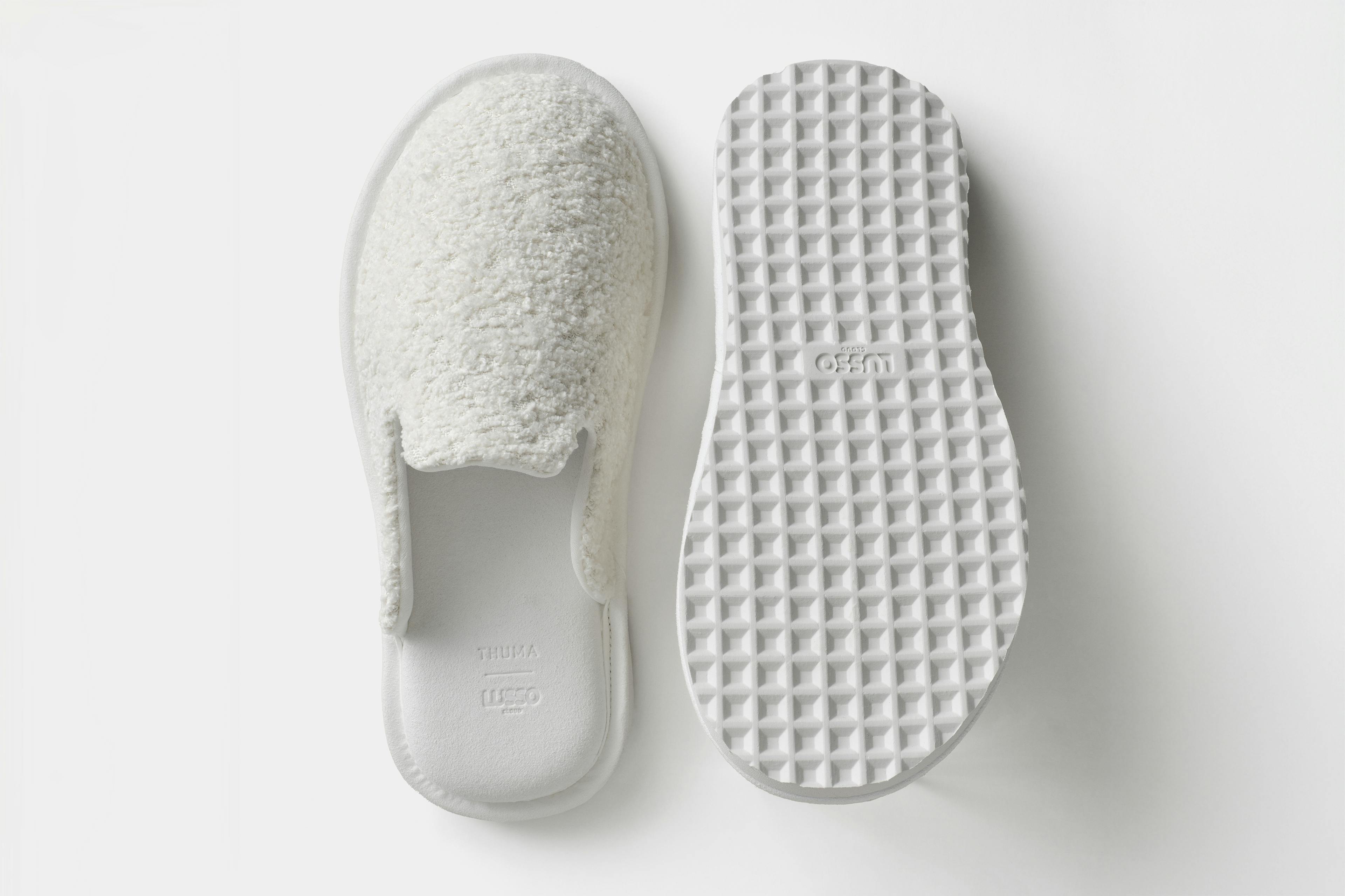 Thuma x Lusso Slipper (Ivory) - One flipped