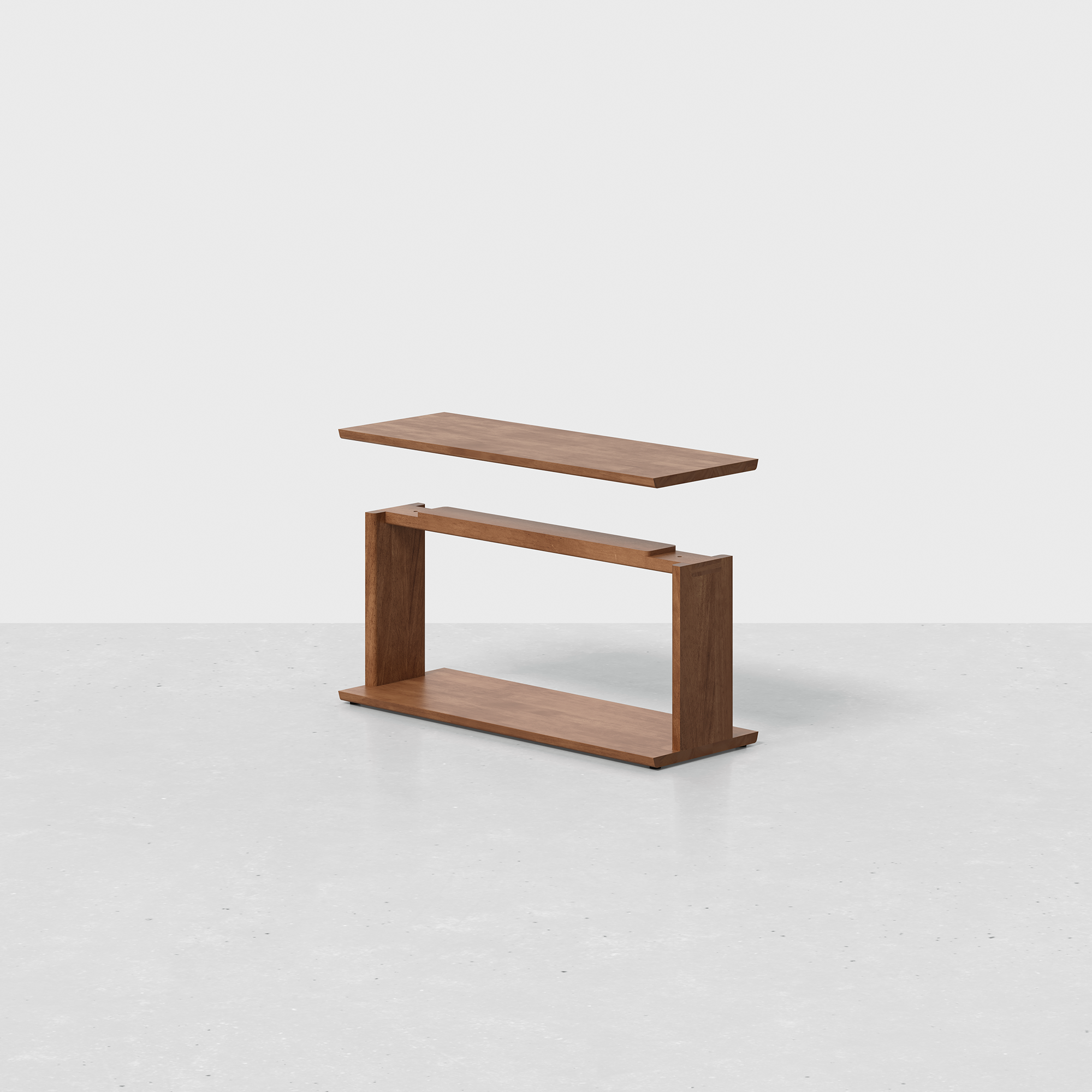 The Shelf (Walnut / Base Shelf) - Render - Angled