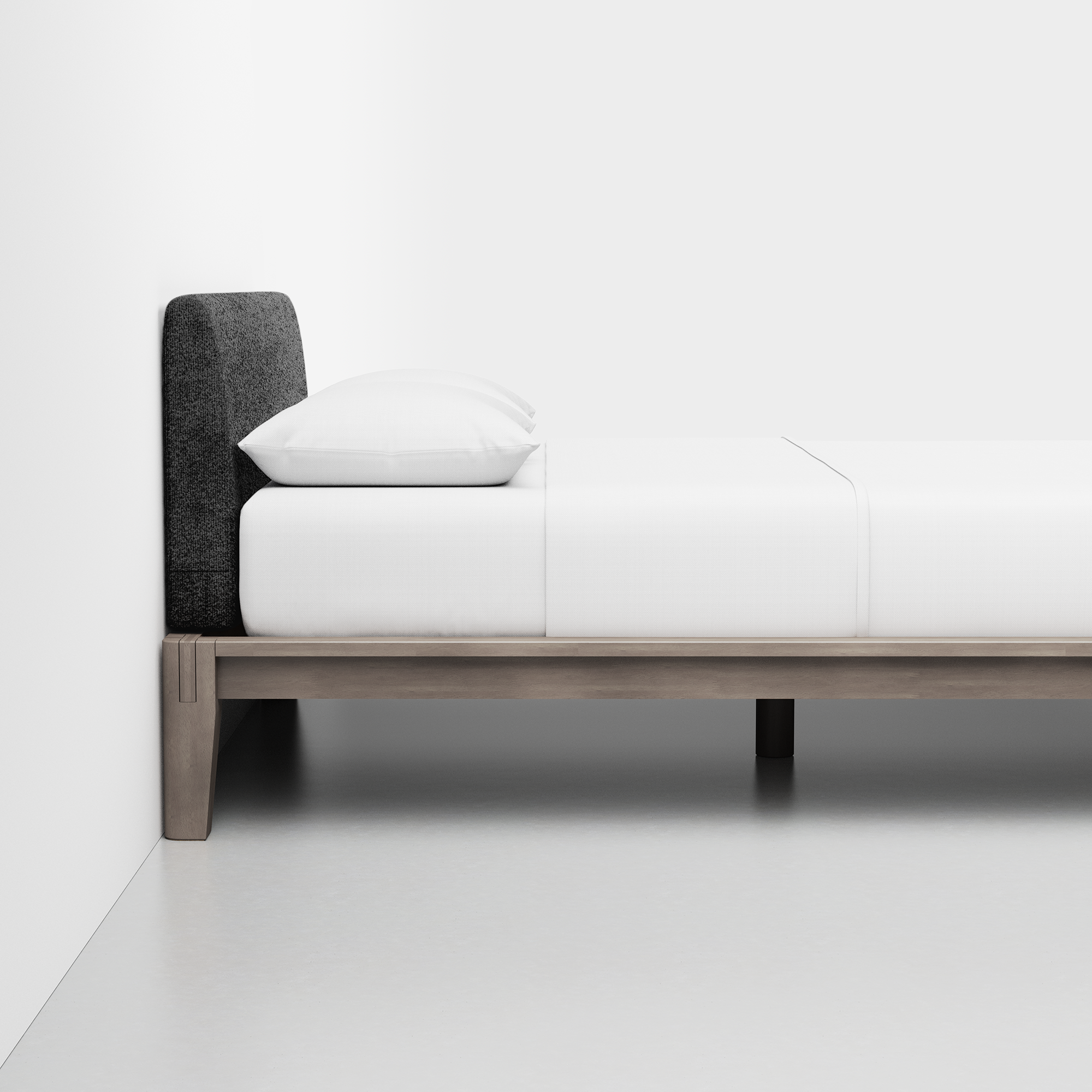 The Bed (Grey / Graphite) - Render - Side