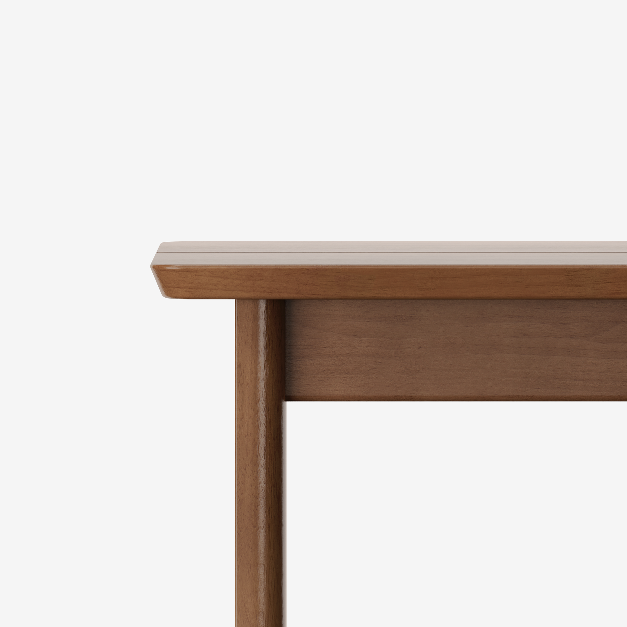 Pillar Stool (Walnut) - Corner Detail