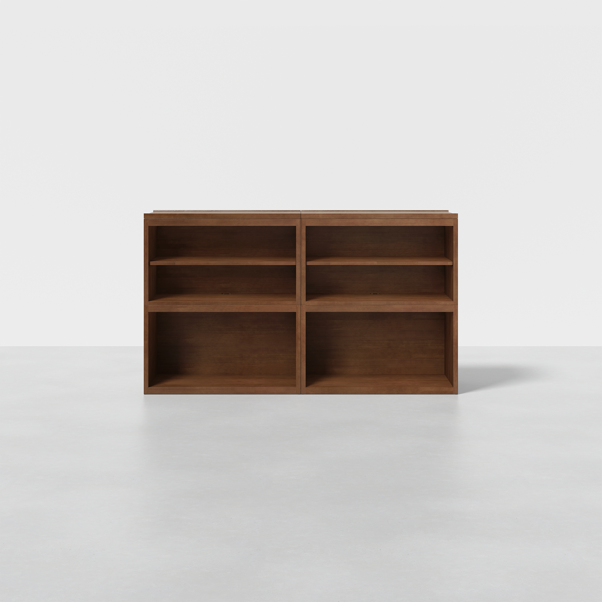 Open Storage (Walnut / 4x2) - Render - No shelf