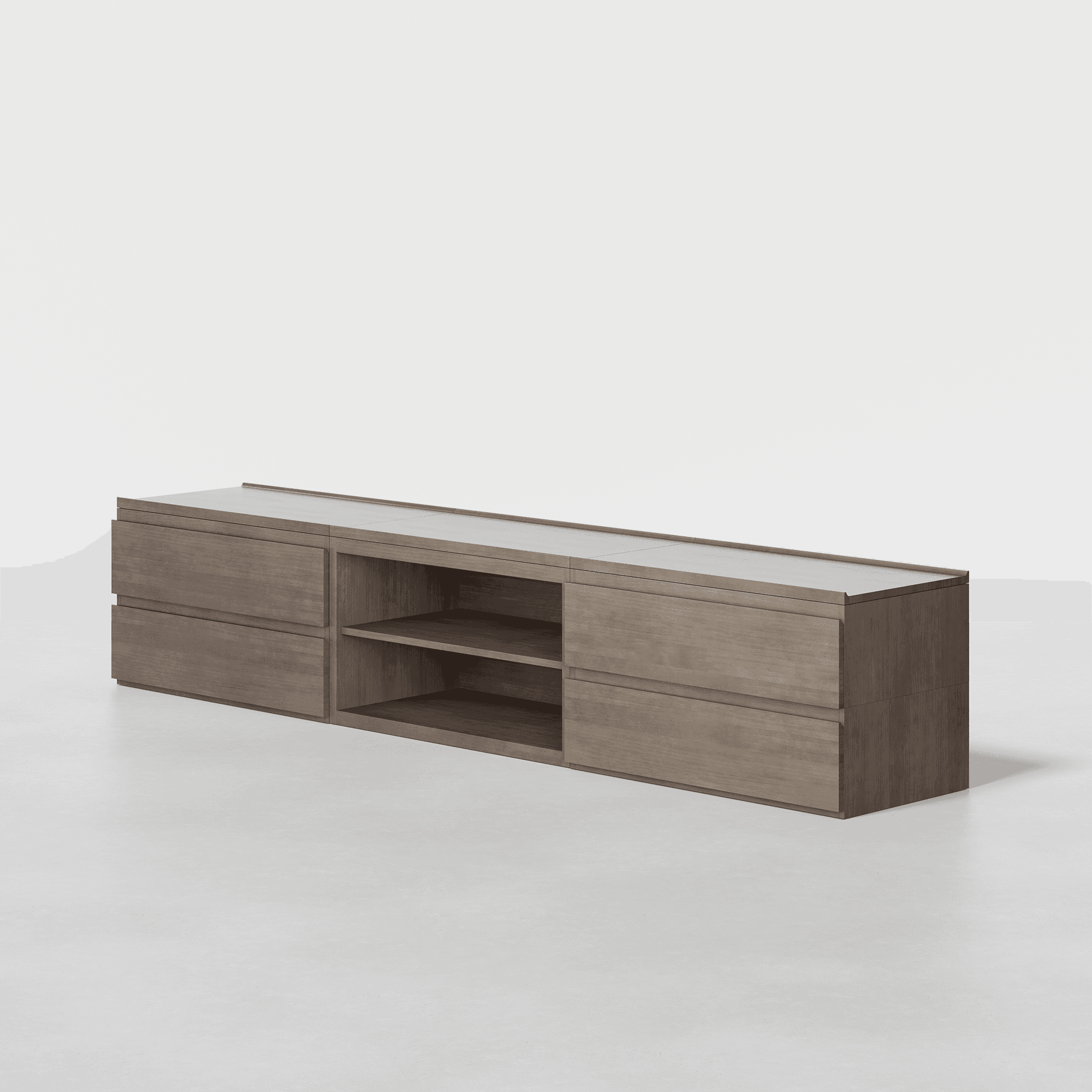 The Credenza (Grey / 2x3) - Render - Angled