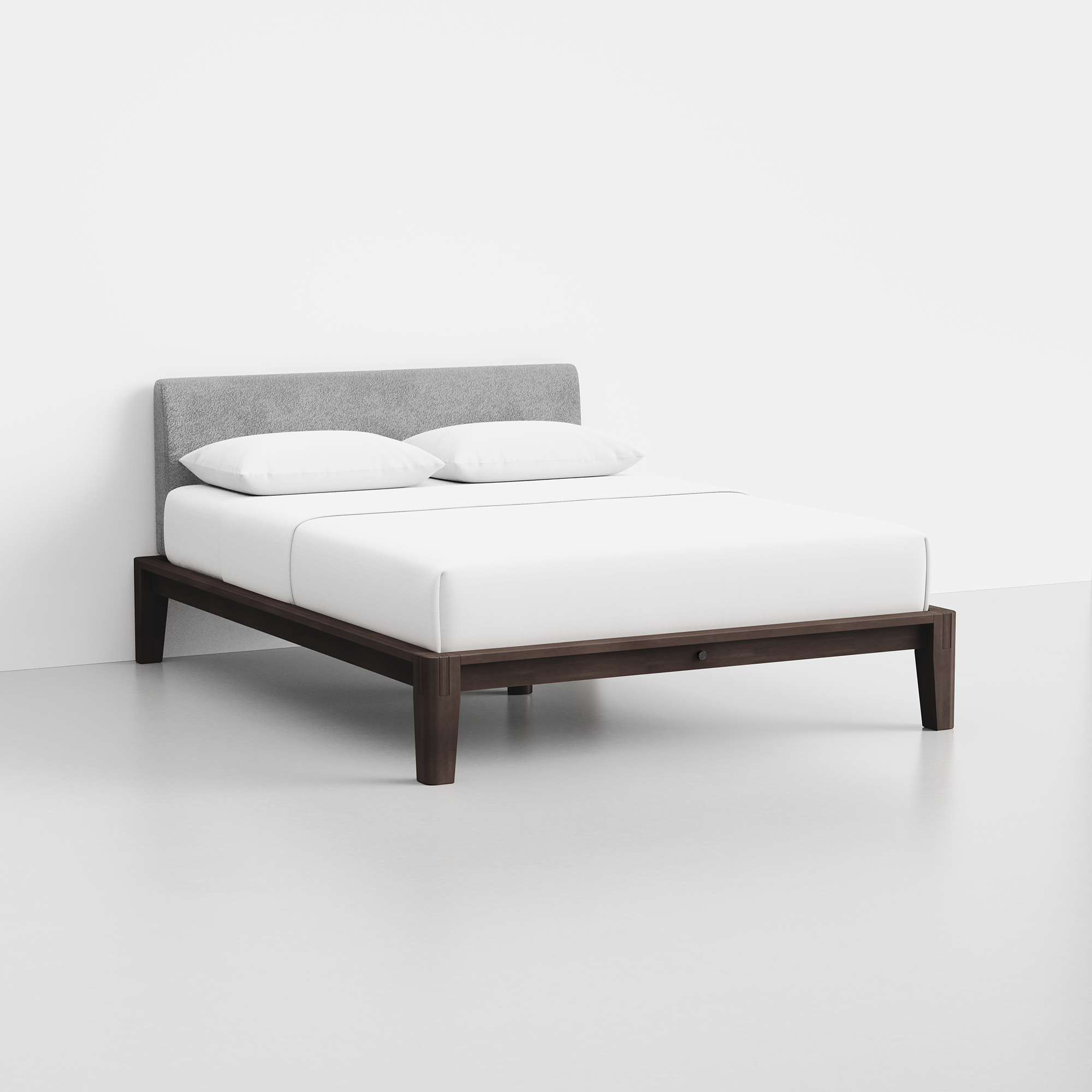 The Bed (Espresso / Pewter) - Render - Angled