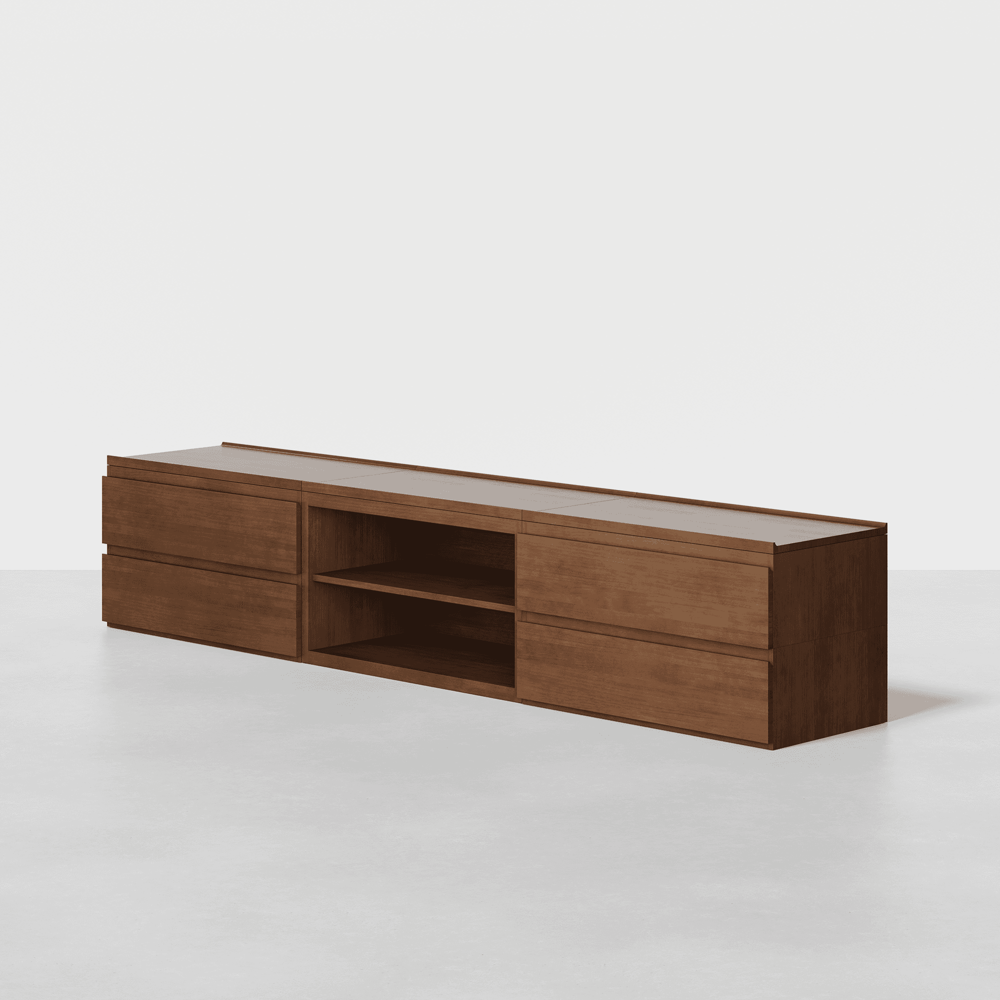 The Credenza (Walnut / 2x3) - Render - Angled