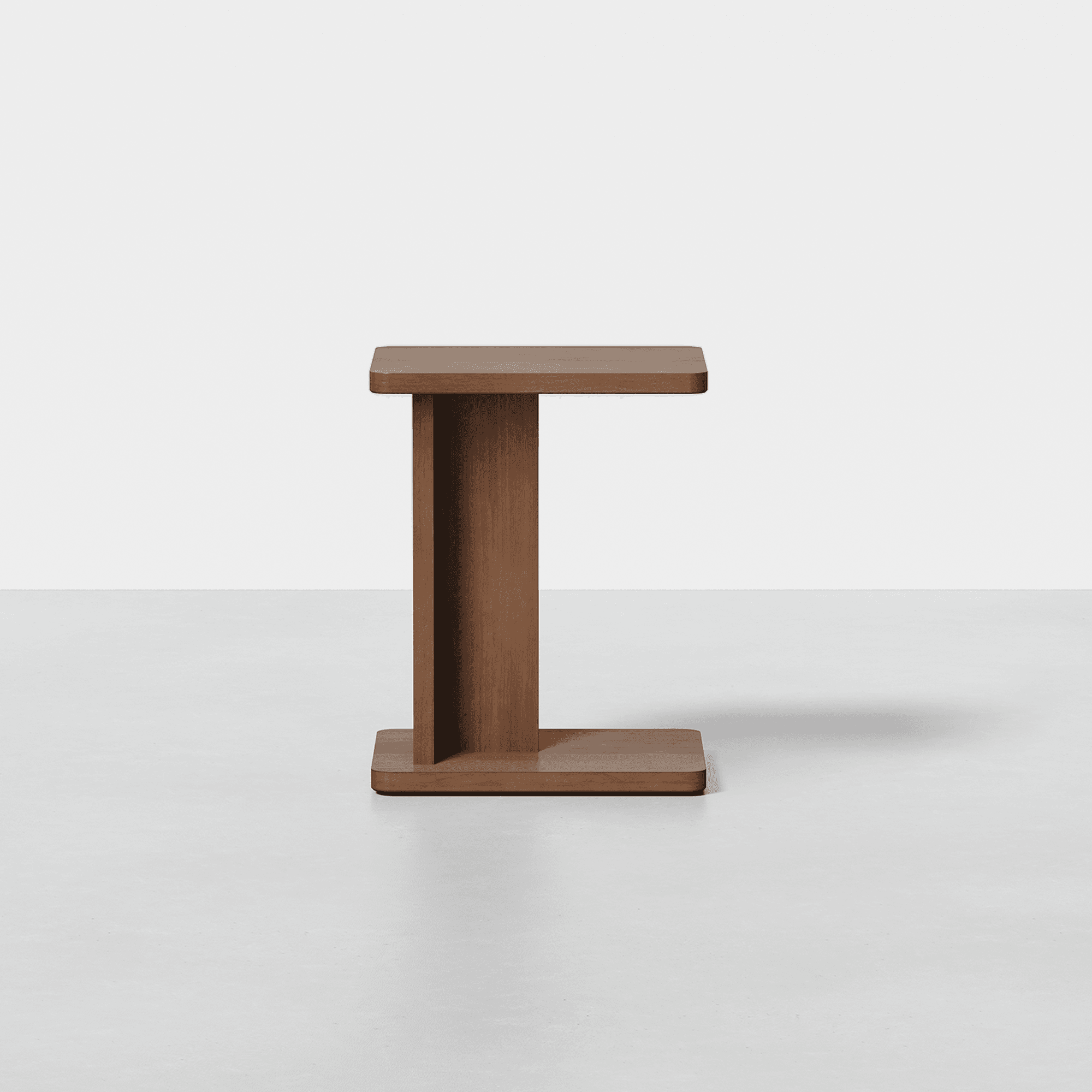 C Side Table (Walnut) - Render - Front