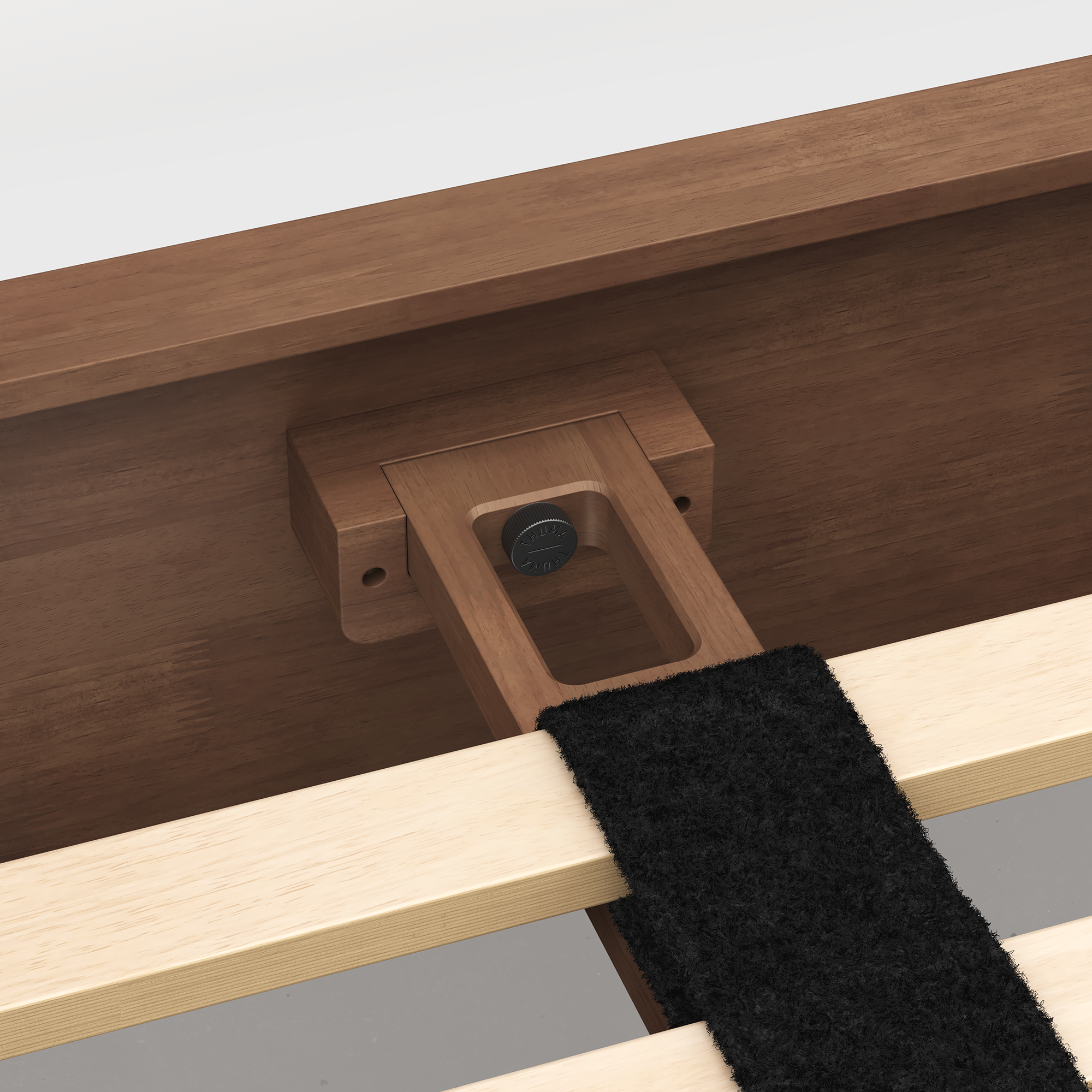 Essential Bed (Walnut) - Center Rail