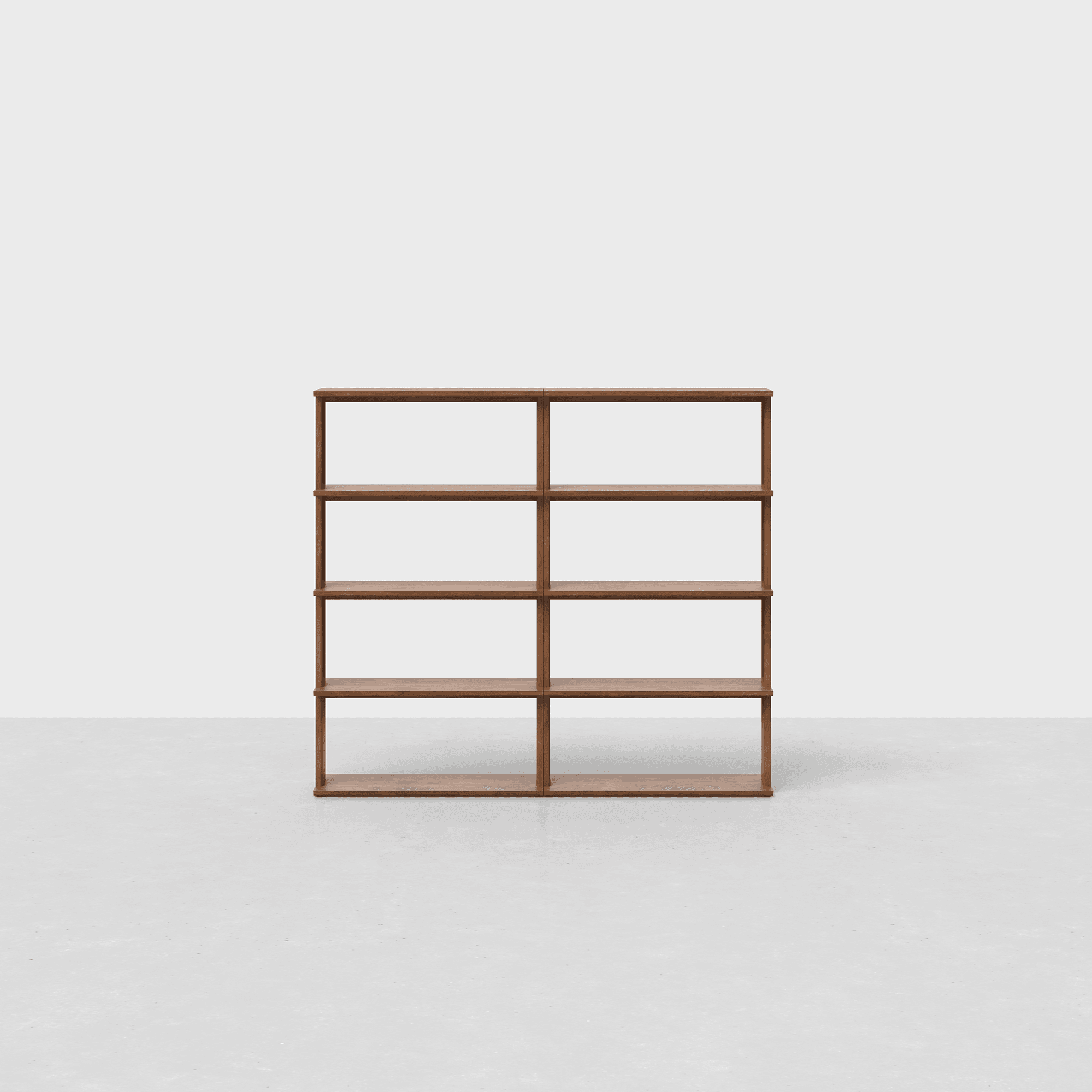 The Bookshelf (Walnut / 4x2) - Render - Front